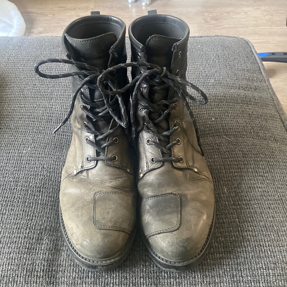 TCX X-Blend Mens black leather motorcycle boots.